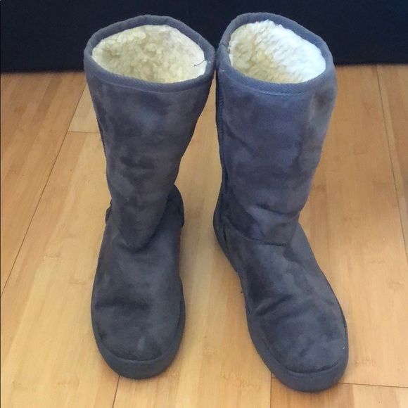 Adi Designs - gray fur lined winter boots - Picture 2 of 4